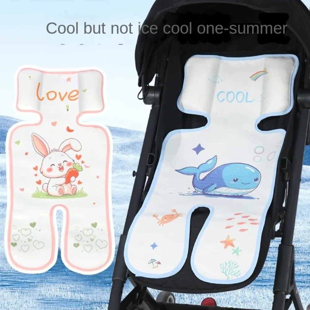 

Universal Cartoon Animals Pram Cooler Mat Whale Rabbit Dining Chair Cushion Breathable Car Seat Baby Stroller Mat Kids