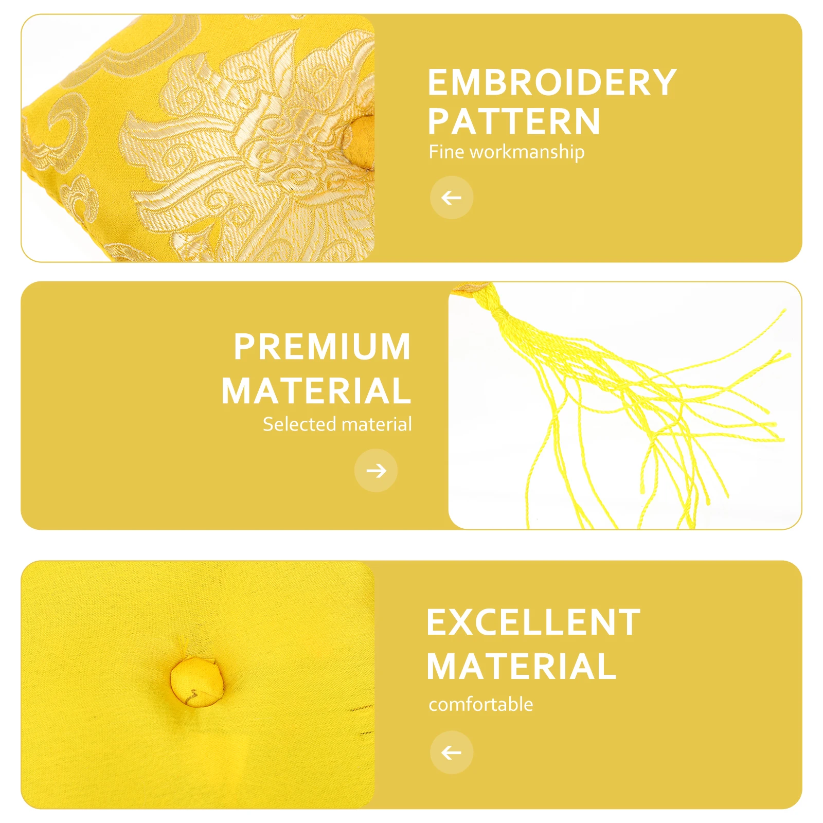 

Singing Cushion Sound Bowl Mat Embroidery Pattern Practical Gift Home Office Decoration Yoga Pillow Supplies Soft Comfortable