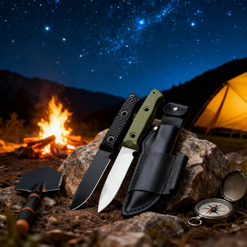 

EDC High Hardness D2 Blade Outdoor Camping Knife Wilderness Survival Straight Knife Jungle Adventure Utility Knife Rescue Tools