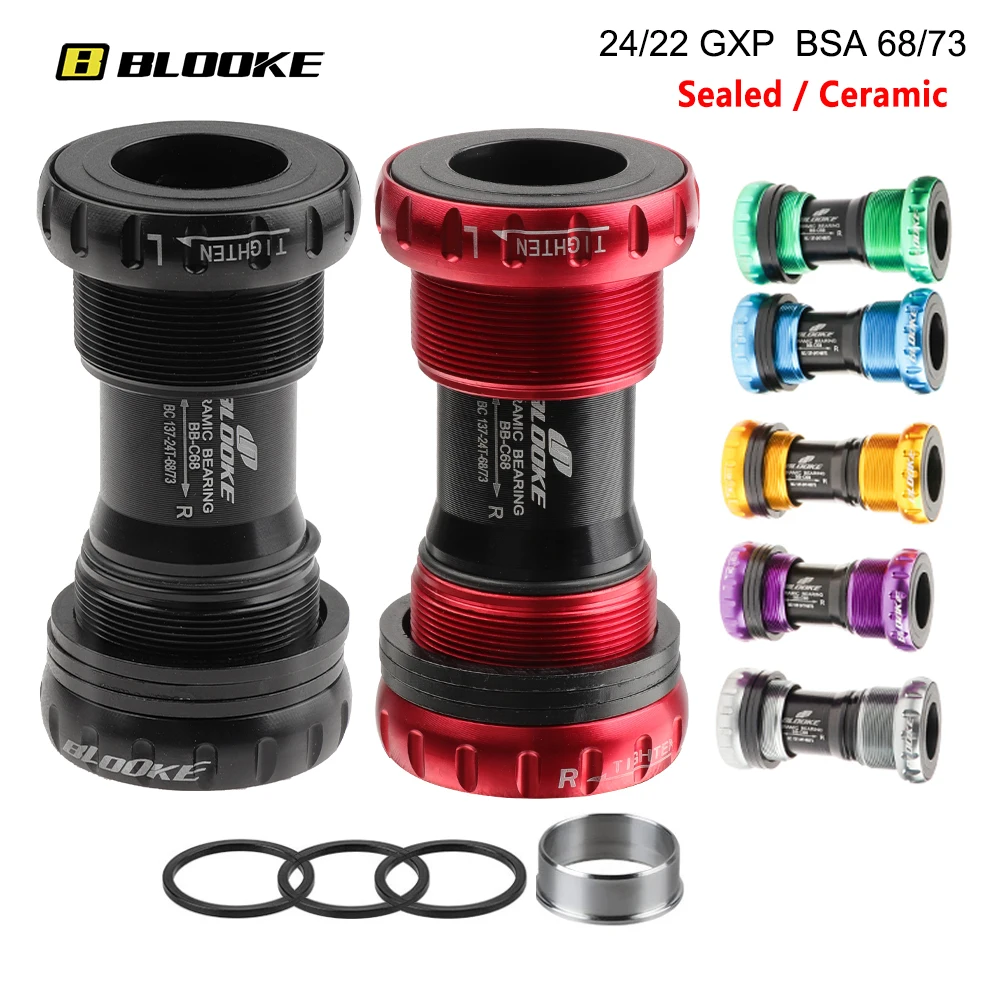 BLOOKE MTB Bike24 22 MM BB SET Sealed / Ceramic Bearing Bottom Bracket Bicycle Thread Kit For SR-AM GXP Prowheel Crankset Part