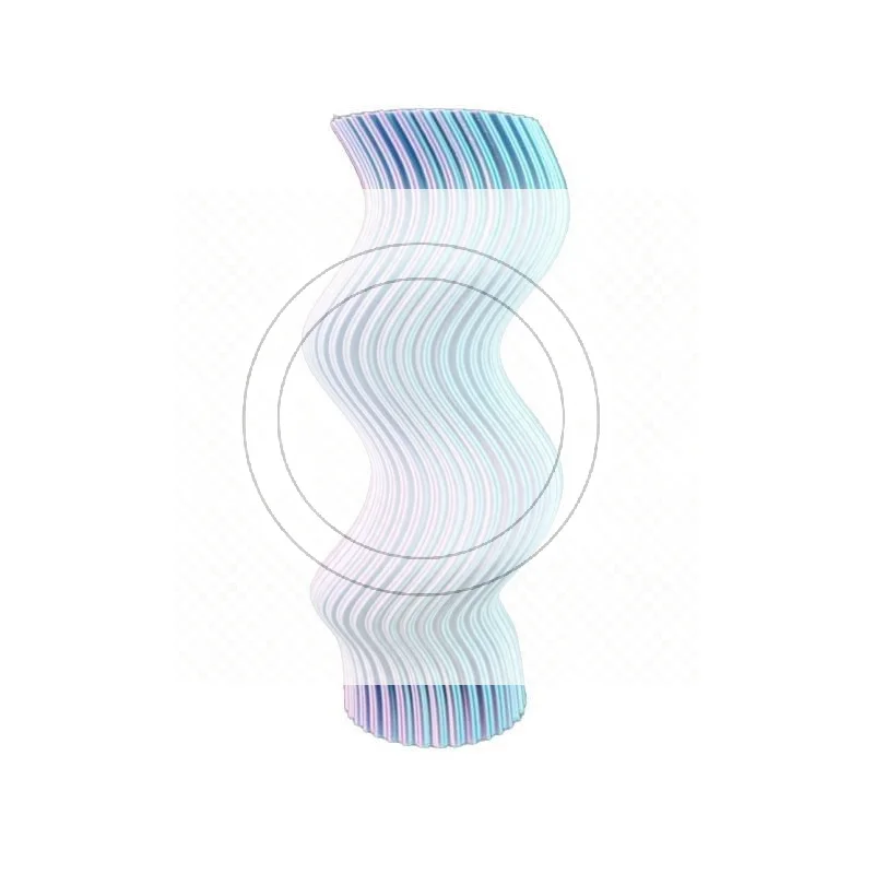 3D Printed Striped Vase Irregular Curved Shape Art Flower Container Modern Decor for Living Room Tabletop Housewarming Gift