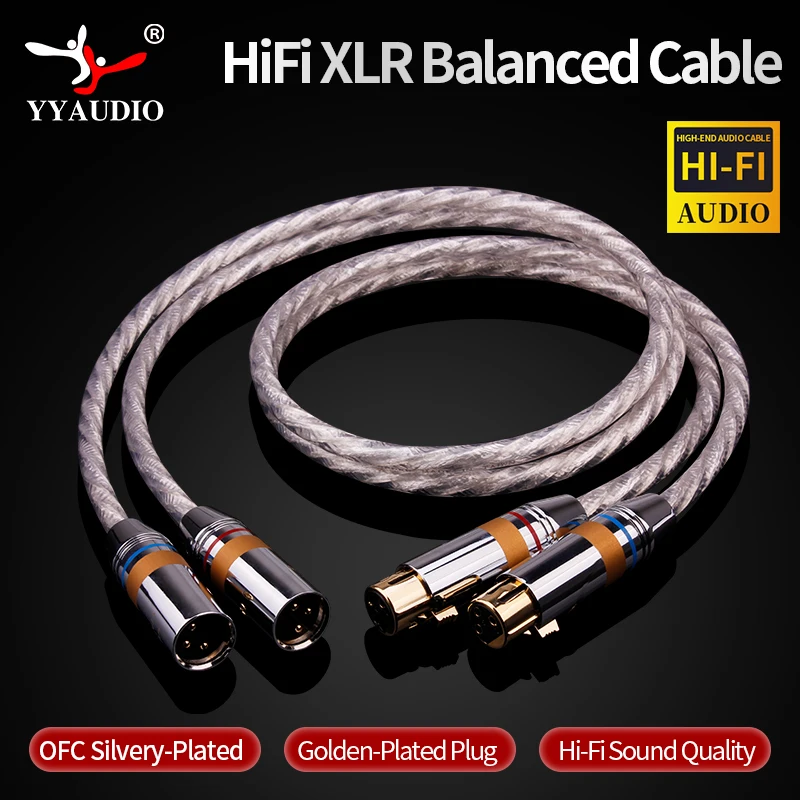 

High Fidelity Silver Plated XLR Cable Balanced Audio Microphone Connection for Sound Mixer Audio Line Professional Audio Cable