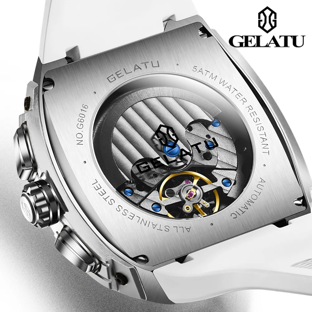 Reloj Hombre GELATU Luxury Top Brand Multifunction Tourbillon Men\'s Watch High Quality Automatic Mechanical Watch Sapphire