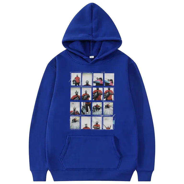 Sudadera con capucha gráfica de rapero Mf Doom Mugshot para hombres y mujeres, sudaderas con capucha Vintage informales, ropa de calle de Rap de