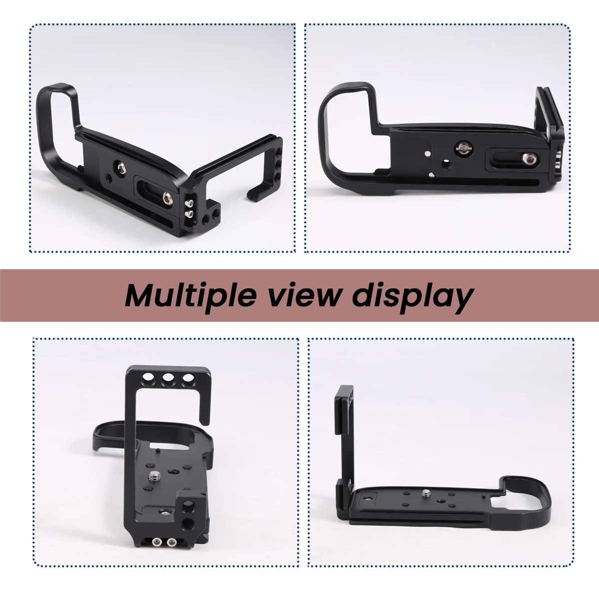 Quick Release L Plate Bracket Holder Hand Grip สําหรับ R5 R6 กล้องสําหรับขาตั้งกล้อง Ballhead, สีดํา