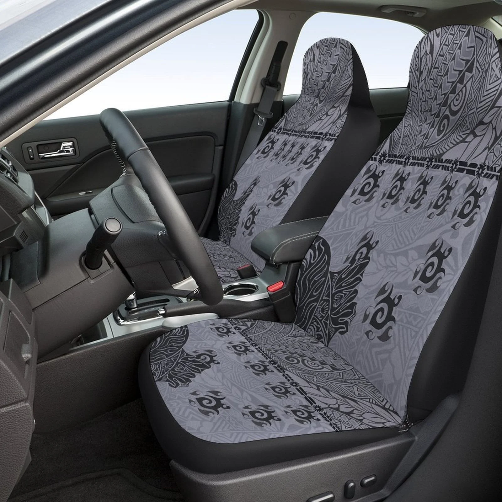 Set Of Car Seat Covers Featuring Tribal Designs, Suitable For A Wide Range Of Vehicles. Stylish And Durable, This Complete Set I