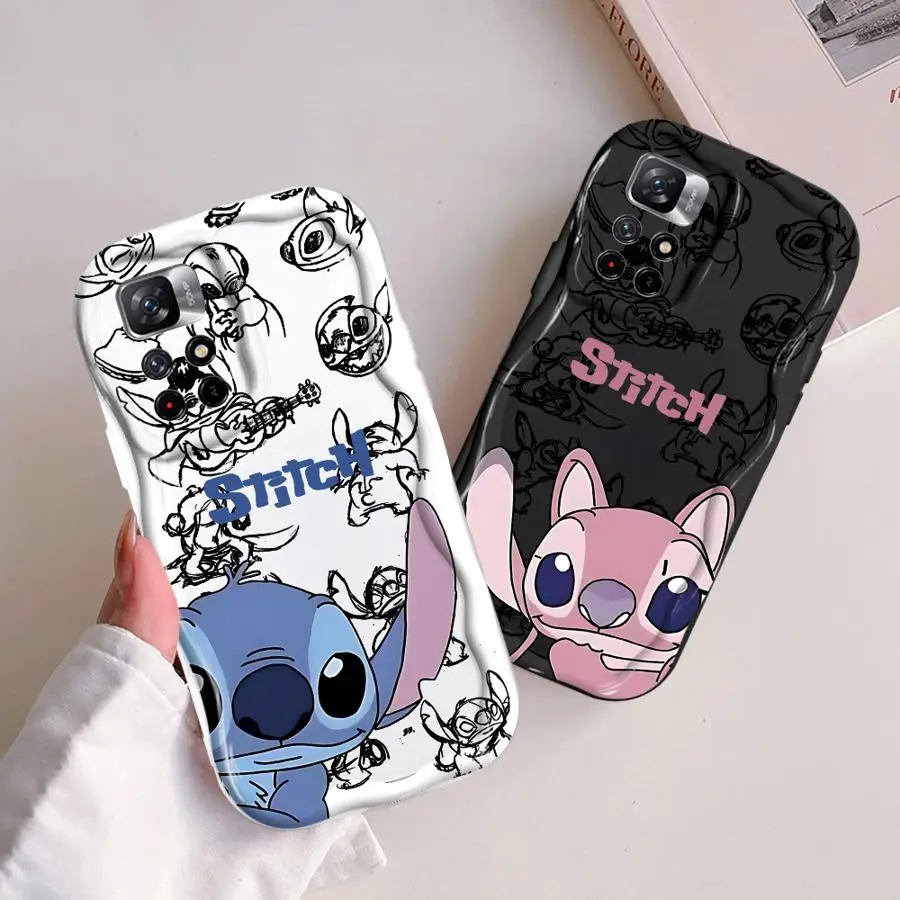 Isney Stitch Phone Case for Xiaomi Redmi 12 12C 13C 5G 13 4G A1 A2 Plus A3 9 9A 9T 10A 10C 10 Bumper Cover