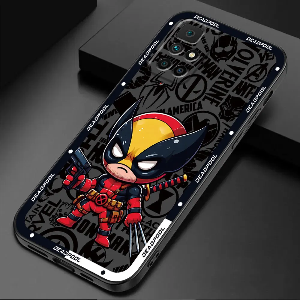 Marvel DeadPool Case for Xiaomi Redmi 12C K40 Pro K50 Gaming A2 A1 Plus 12 K40s K60 9A 10A 10C 9C 10 9 Black Soft Cover