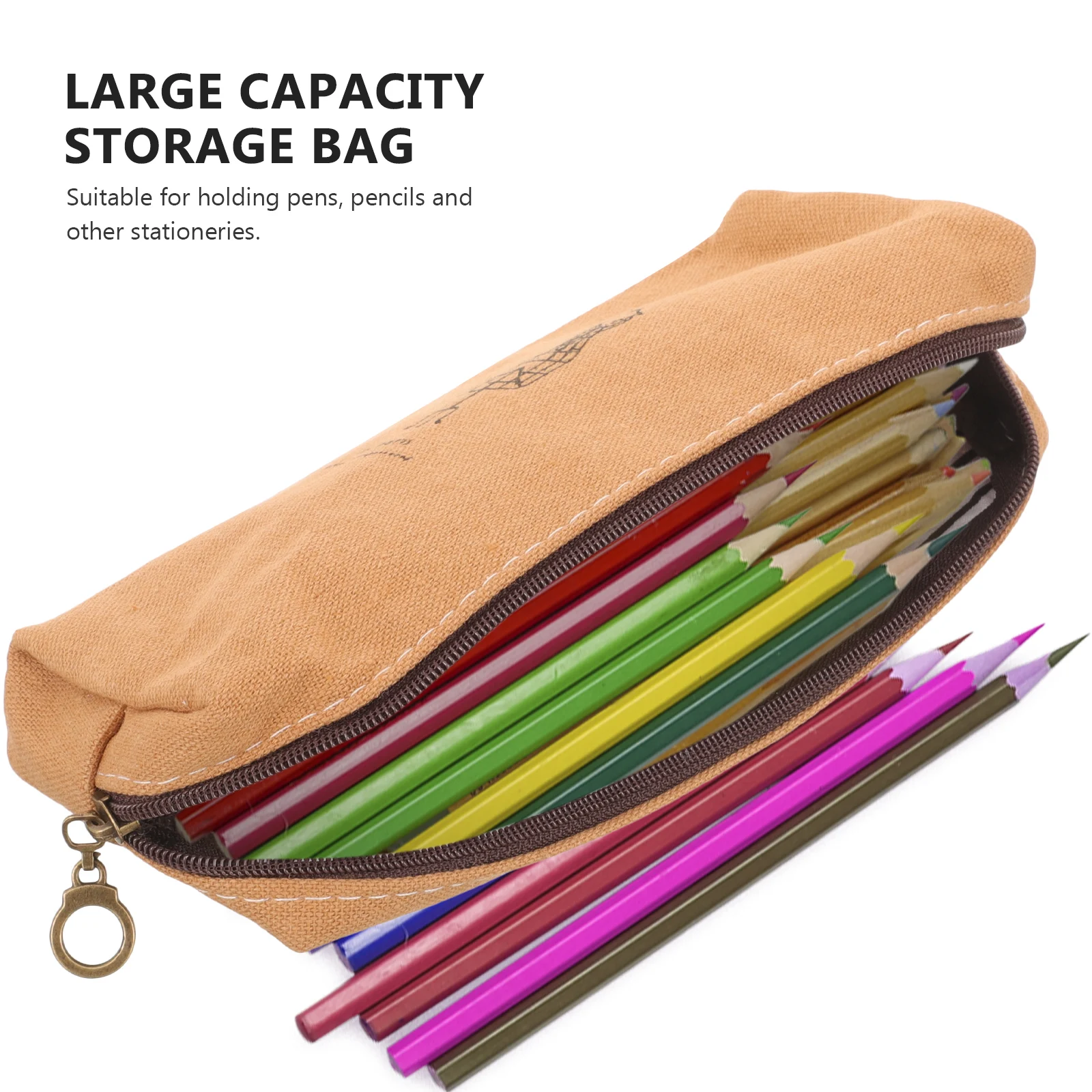 

Creative Bowknot Large Capacity Canvas Pencil Box Stationery Supplies Pencil Case