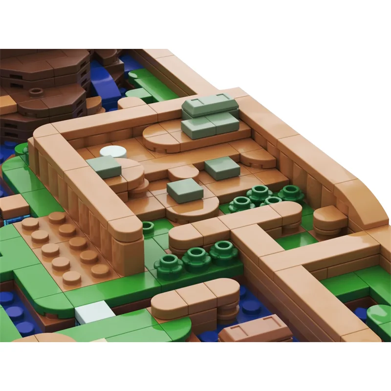 MOC Zeldas A Link to the Past Model Bricks Light World Overworld Map Building Blocks Creative Assembly Toy Children\'s Gift