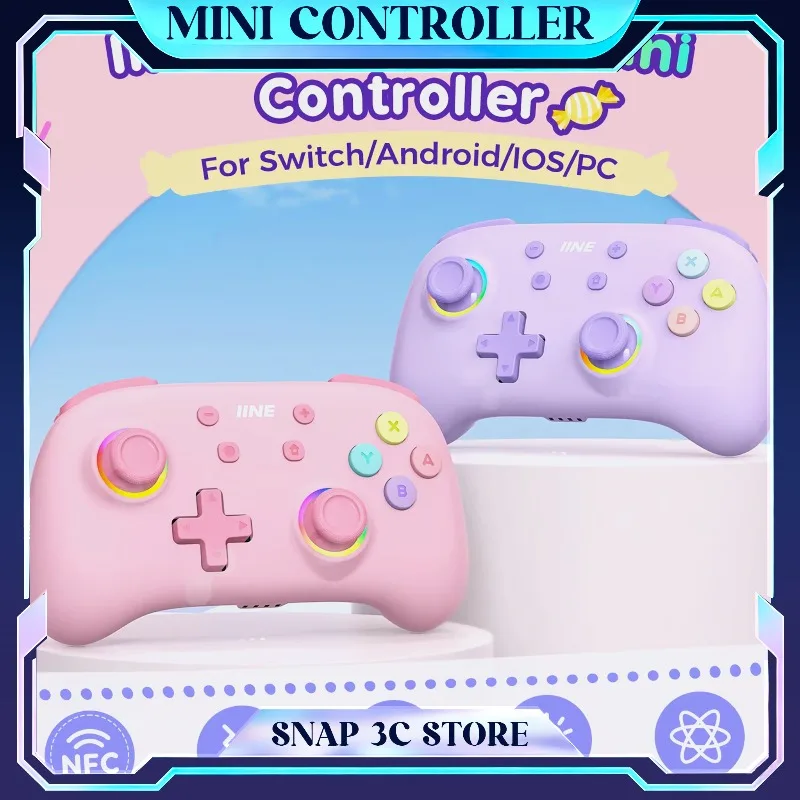 IINE Wireless Controller for Nintendo Switch Pro Gamepad with NFC Wake-up Macro Programming Turbo for PC Steam NS2 OLED