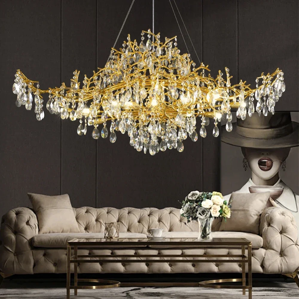 Luxury chandelier chandelier living room hotel restaurant indoor lighting 220V light luxury luster chandelier