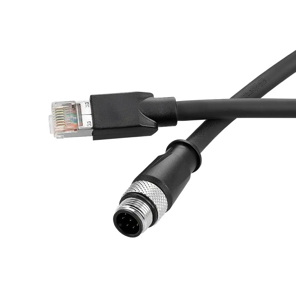 

Кабель Alvin's Cables M12 A-Code 8-контактный (штекер) - RJ45 Cat6a Ethernet, экранированный, для промышленной автоматизации и сетевых устройств, 8 м/26,2 футов