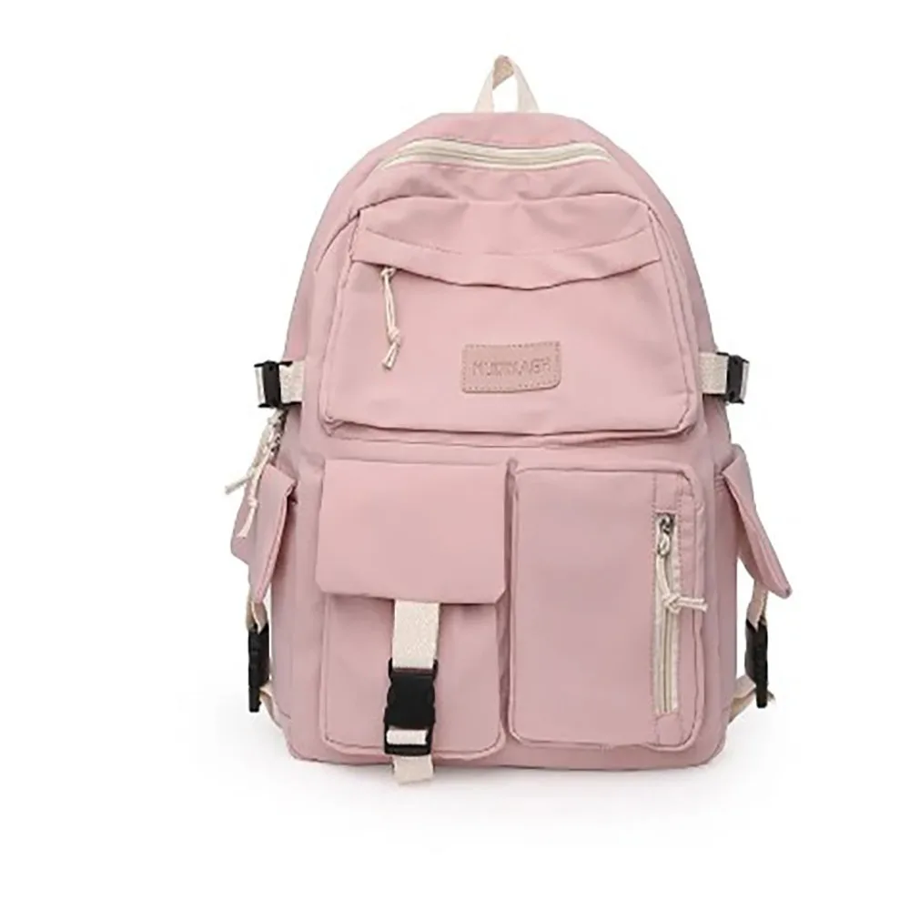 Canvas Canvas Black Backpack Large Capacity Fashion Style Student School Bag Canvas Student Zipper Backpack Student