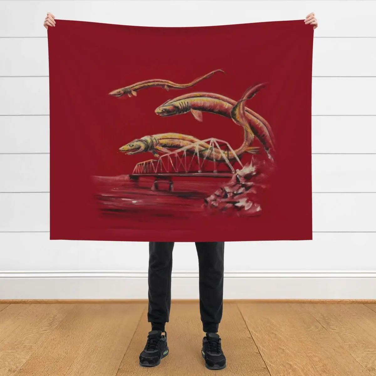 

frilled sharks over the train bridge Throw Blanket Blankets For Bed Cute Plaid for sofa Blankets