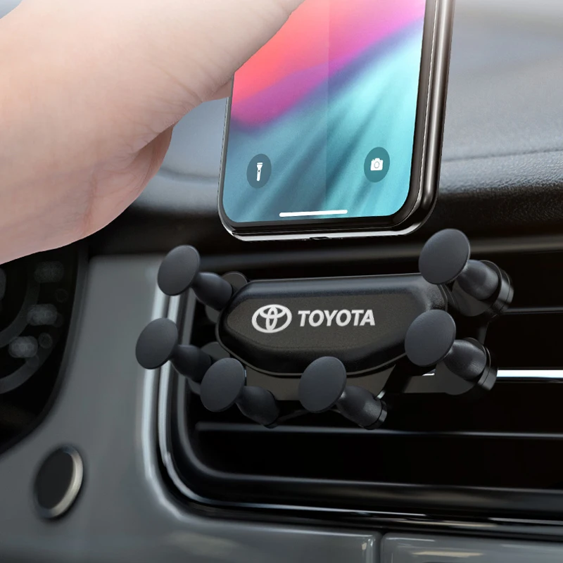 Car Mobile Phone Holder Air Vent Mount Stand No Magnetic Cell Phone Holder for Toyota camry chr corolla rav4 yaris prius