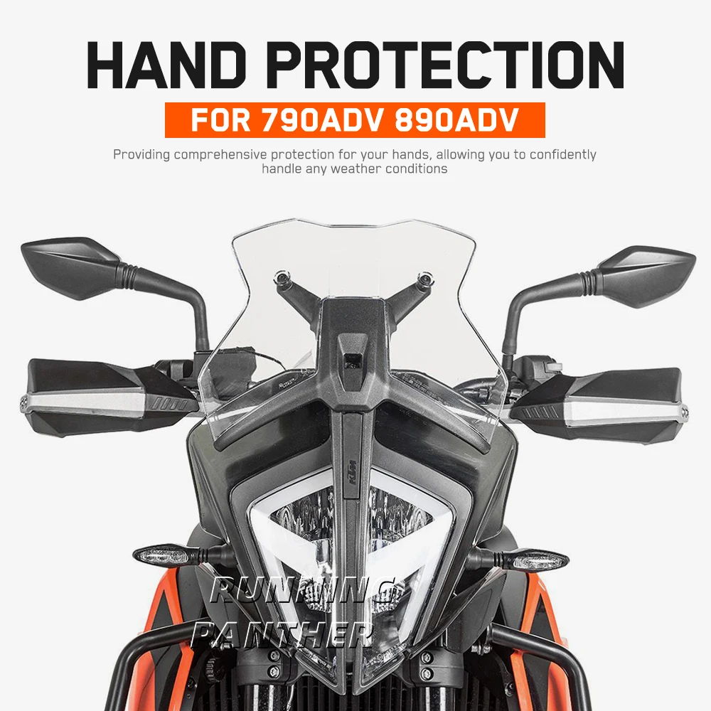 

Motorcycle Hand Guard Wind Deflector Handlebar Handguard Protector Brush Bar Kit For 790ADV 890ADV 790 890 ADV Adventure