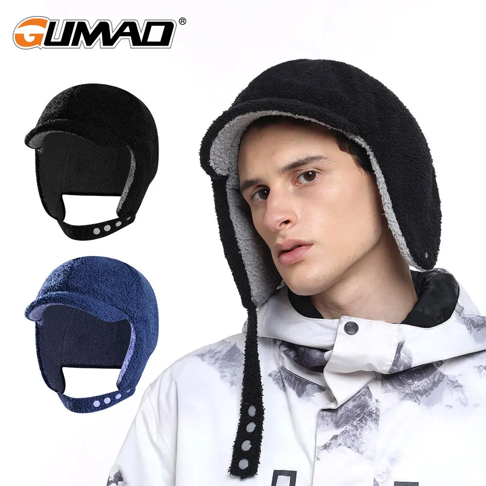 Winter Thermal Hats Fleece Windproof Ear Flaps Warm Beanies Soft Hat Ski Snowboard Hiking Running Cycling Sports Caps Men Women