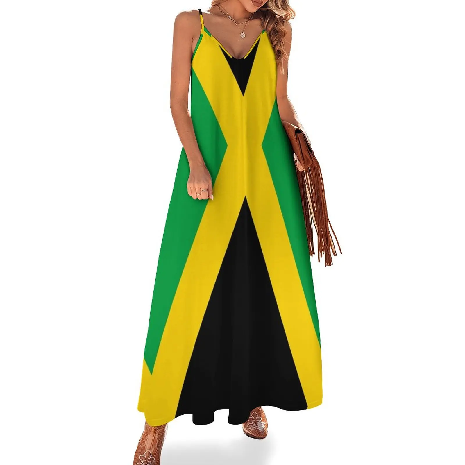 

New Jamaica Flag Stickers, Gifts and other Products Sleeveless Dress Dance dresses summer dresses women 2023