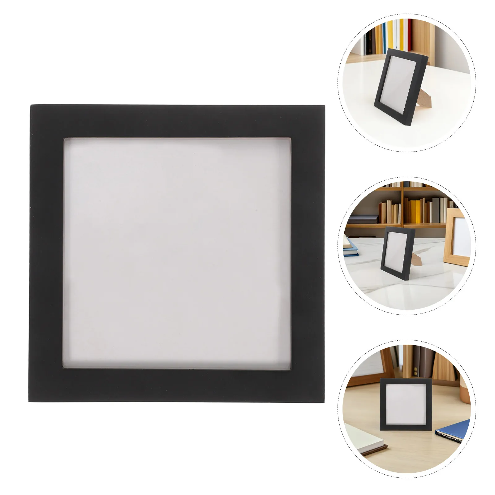 Vinyl Record Display Frames 2 Pack Wooden Album Cover Wall Mount Holders for Music and Movie Collections