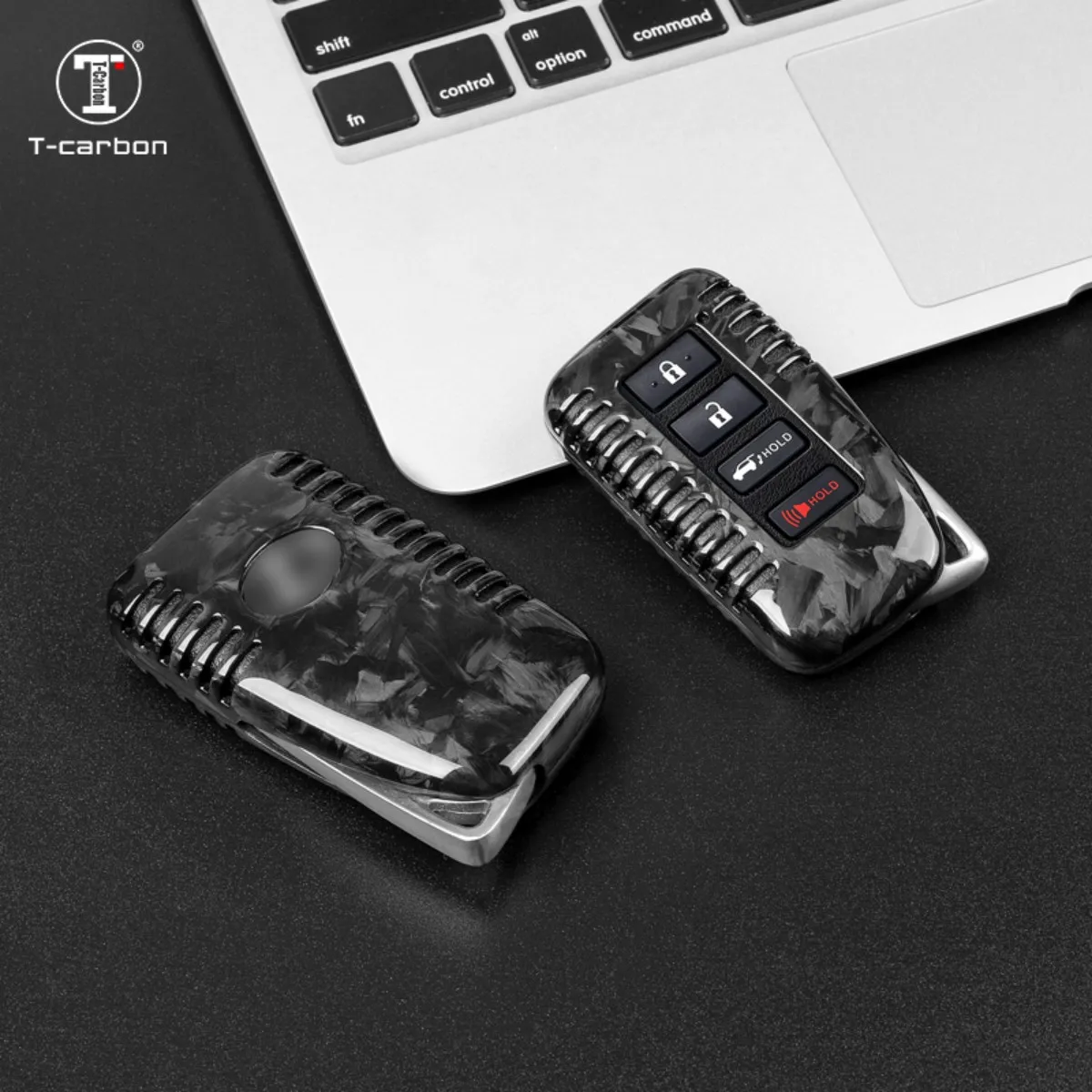 T-carbon Forged Fiber Car Key Cover Fit For Lexus 4 Button Key Auto Accessories Key Case