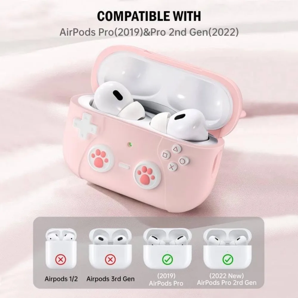 Étui mignon de chat de dessin animé 3D pour Airpods Pro 2, accessoires pour écouteurs, étui de protection en silicone souple pour Airpods 3