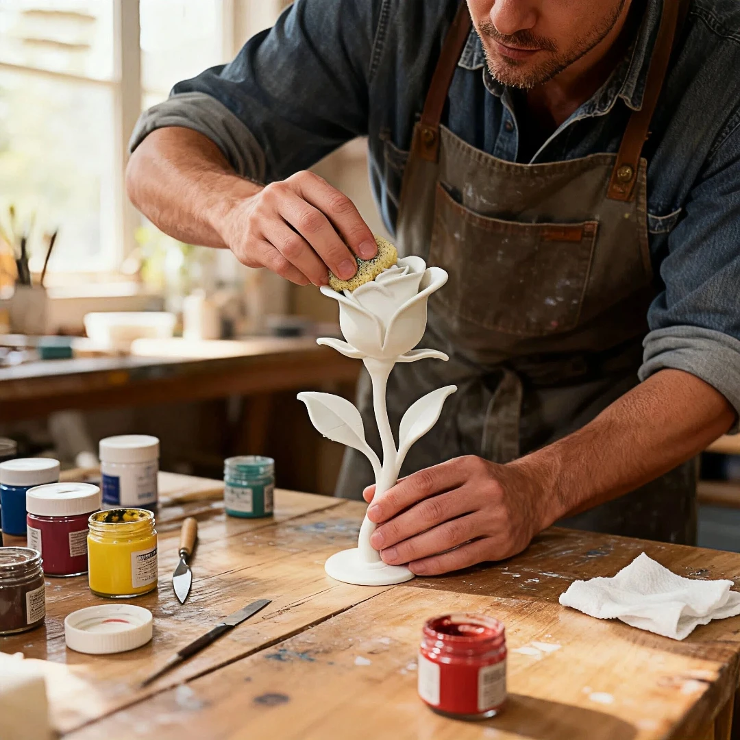 الحلي الوردية الإبداعية المرسومة يدويًا؛ يمكن تلوين الديكور الفني؛ ديكور منزلي شخصي؛ هدية إنشاء يدويا