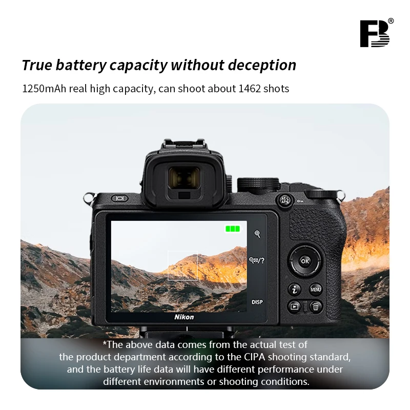 FB EN-EL25 Camera Battery with Type-C Port for Nikon Z50 Z30 ZFC Z 50 Z FC Replacement USB-C Port Fast Charging