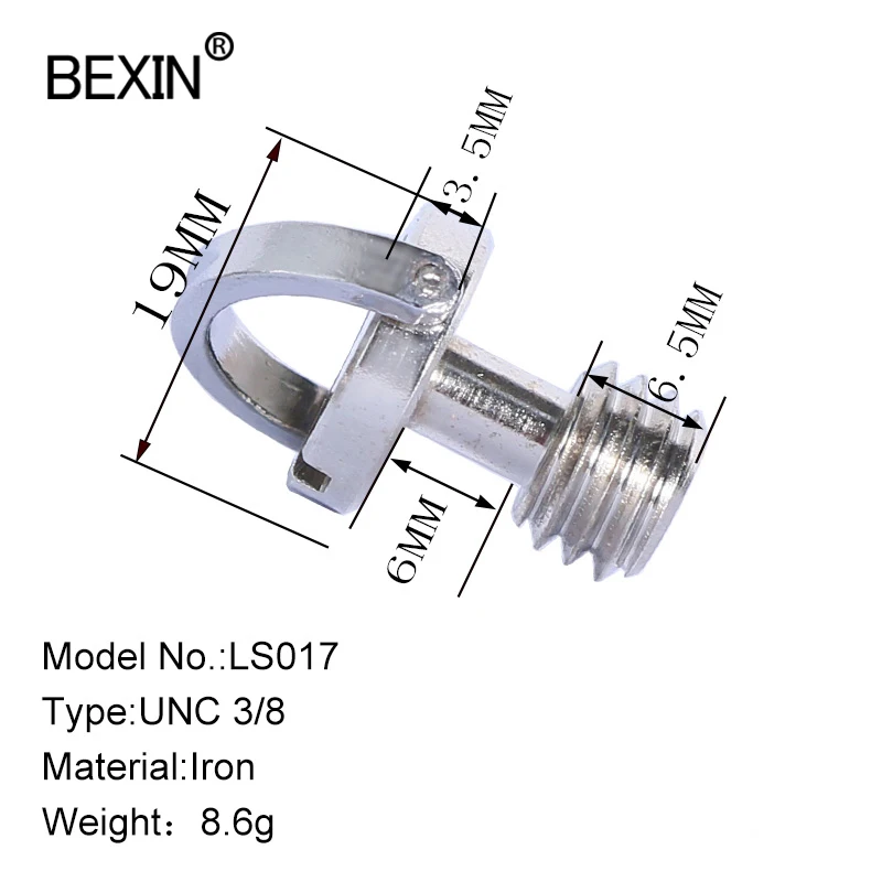 3/8" iron camera screw 3/8 quick release screw mount for the dslr camera tripod monopod ball head quick release plate