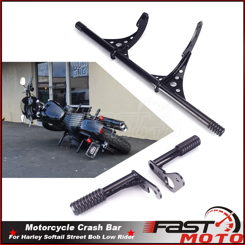 

Motorcycle Highway Crash Bar For Harley Softail Street Bob Low Rider FXLR FXBB FXLRS Standard FXST Slim FLSL Bumper Guard Frame