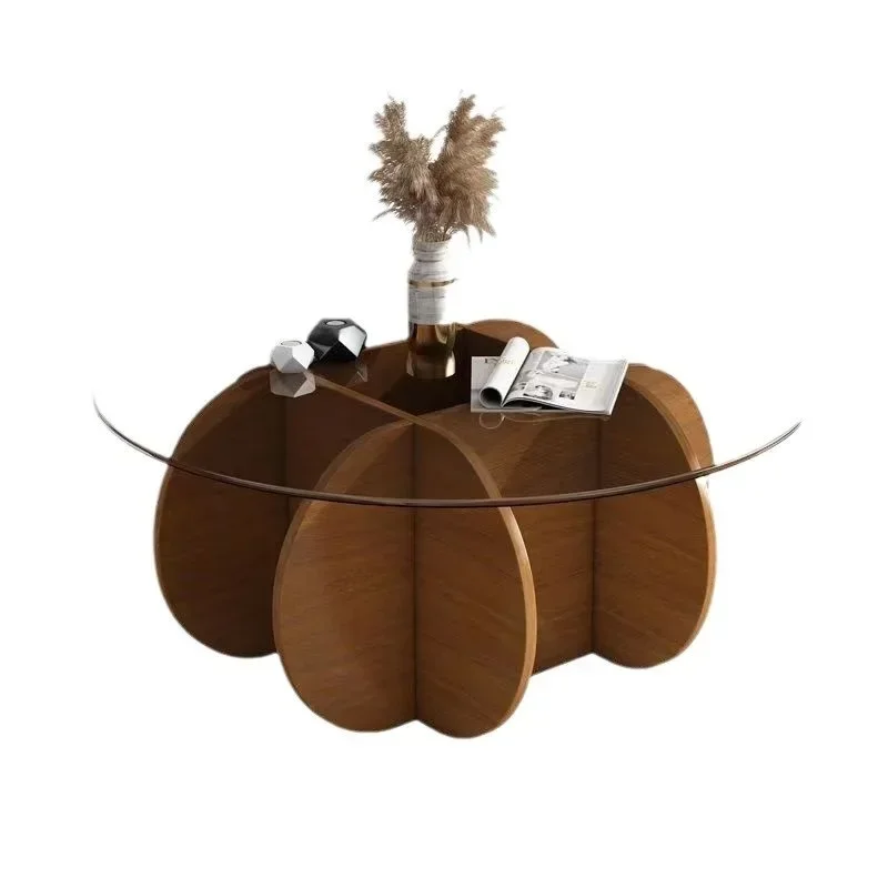 

Creative coffee table living room, small household modern light luxury and simple, glass coffee table small table