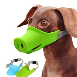 Pig Nose Breathable Mask for Puppy Cute Funny Doggy Anti-bite Mask Adjustable Prevent Accidental Ingestion Pet Aaccessories