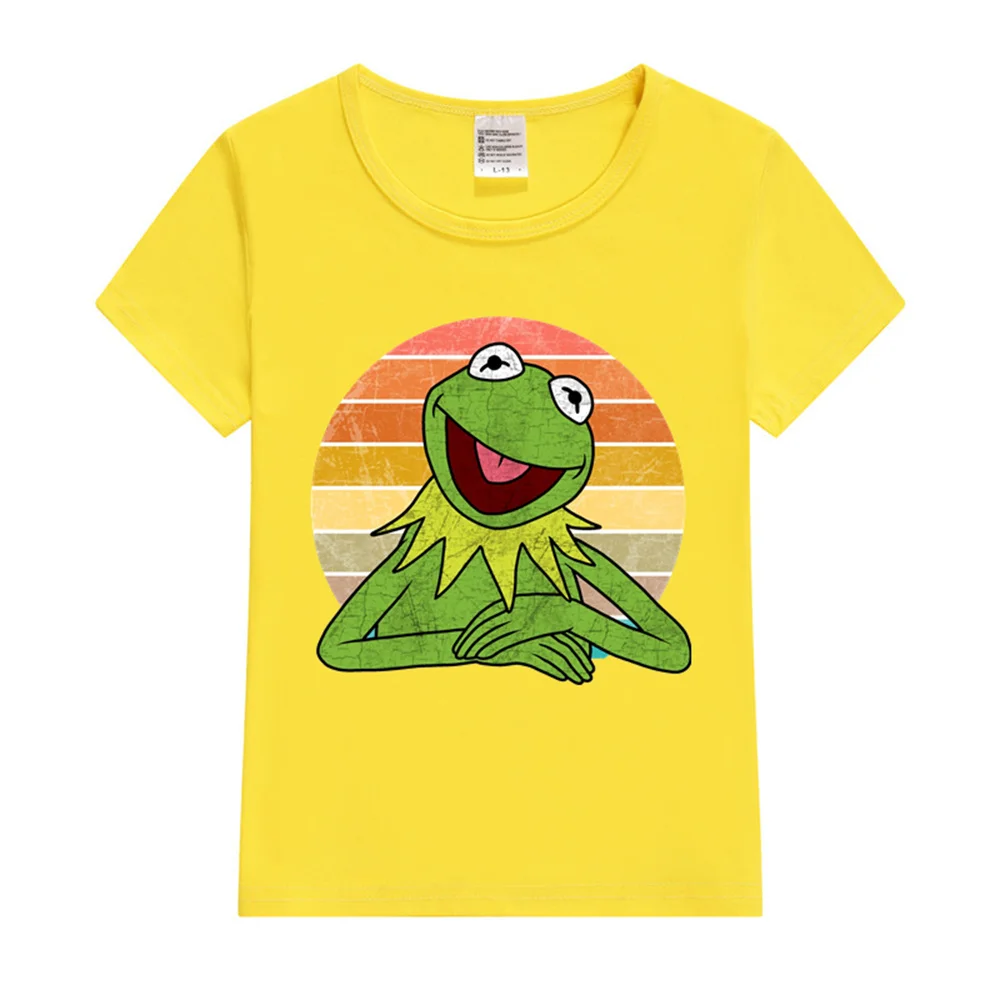 Kermit The Frog Kids T-Shirt 2024 FashionT Shirt Girls Boys Cartoon Style T-Shirt Toddler Tees Tops Summer Funny Kids Clothes