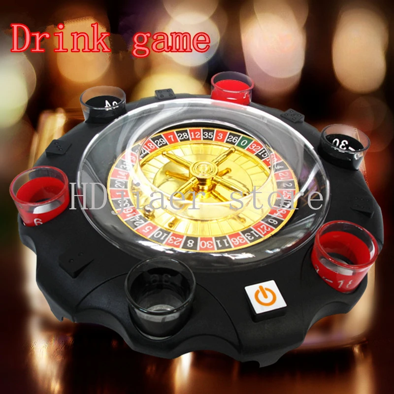 

Liquor Wheel Electric Roulette, Bar KTV Party Game Props Russian Wheel Drinking Game Props