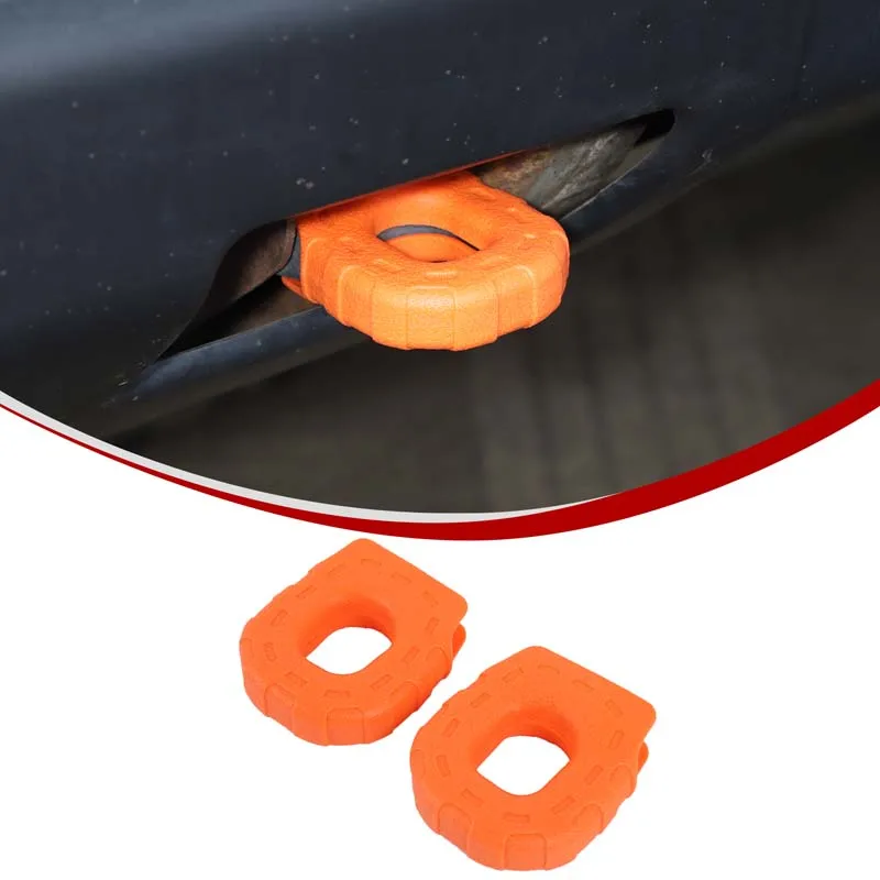 Front Tow Hook Cover Rubber Towing Eye Protector Cover Car Front Bumper Tow Hook Cap Car Gadgets For Hummer H2 GMT800 2003-2009