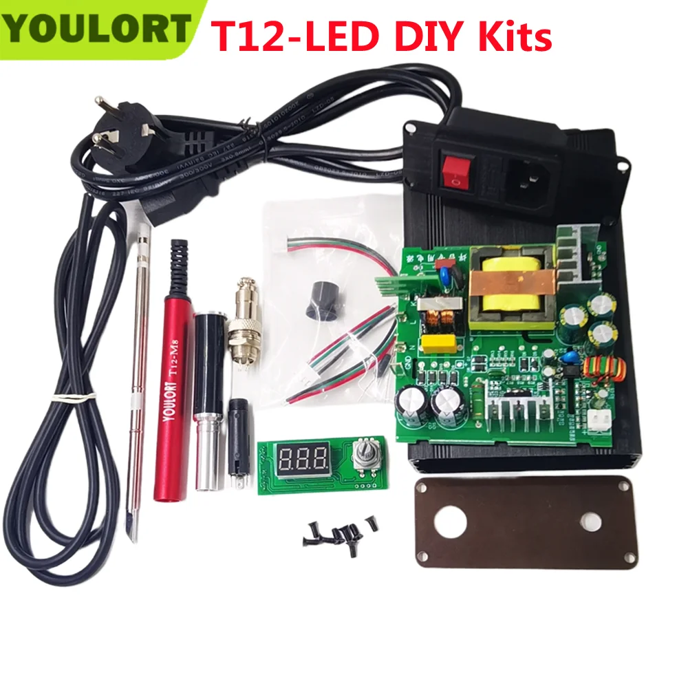 T12 Soldering Iron Head Control Board STC LED Adjustable Temperature diy kits Electric Soldering Iron Repair Tool