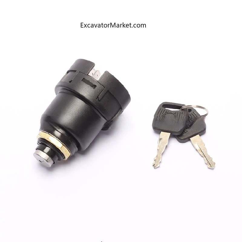 Excavator Spare For Yuchai Yc35/55/60/65/85/135/230 Ignition Switch Electric Door Lock Starter Key Excavator Accessories