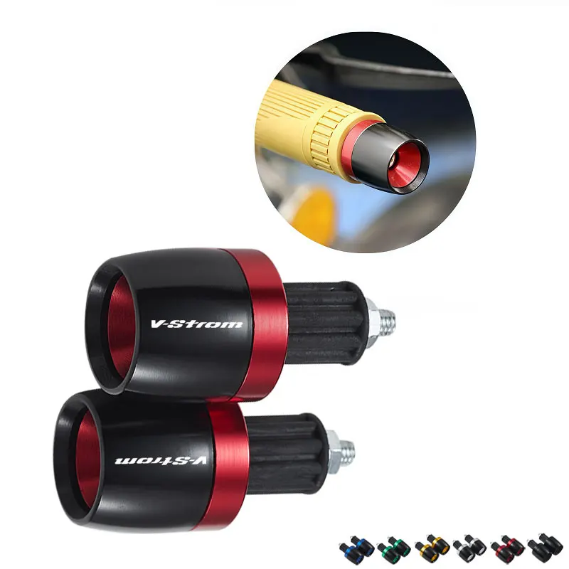 

2PCS Motorcycle Handlebar Grips Ends Handle Bar Cap End Plug For SUZUKI V-Strom V Strom DL650 DL 650 Vstrom XT 2011-2026