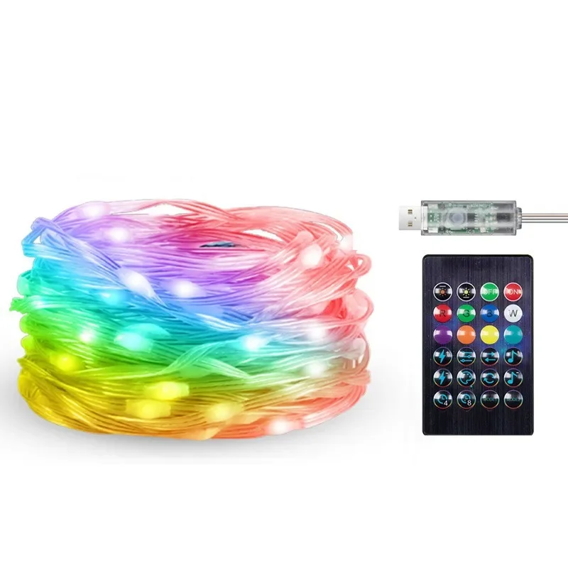 APP RGB Phantom Farbe Modellierung Lichterketten DIY Punkt Steuerung LED Lichter Weihnachten Tag Dekoration Umgebungs Lichter