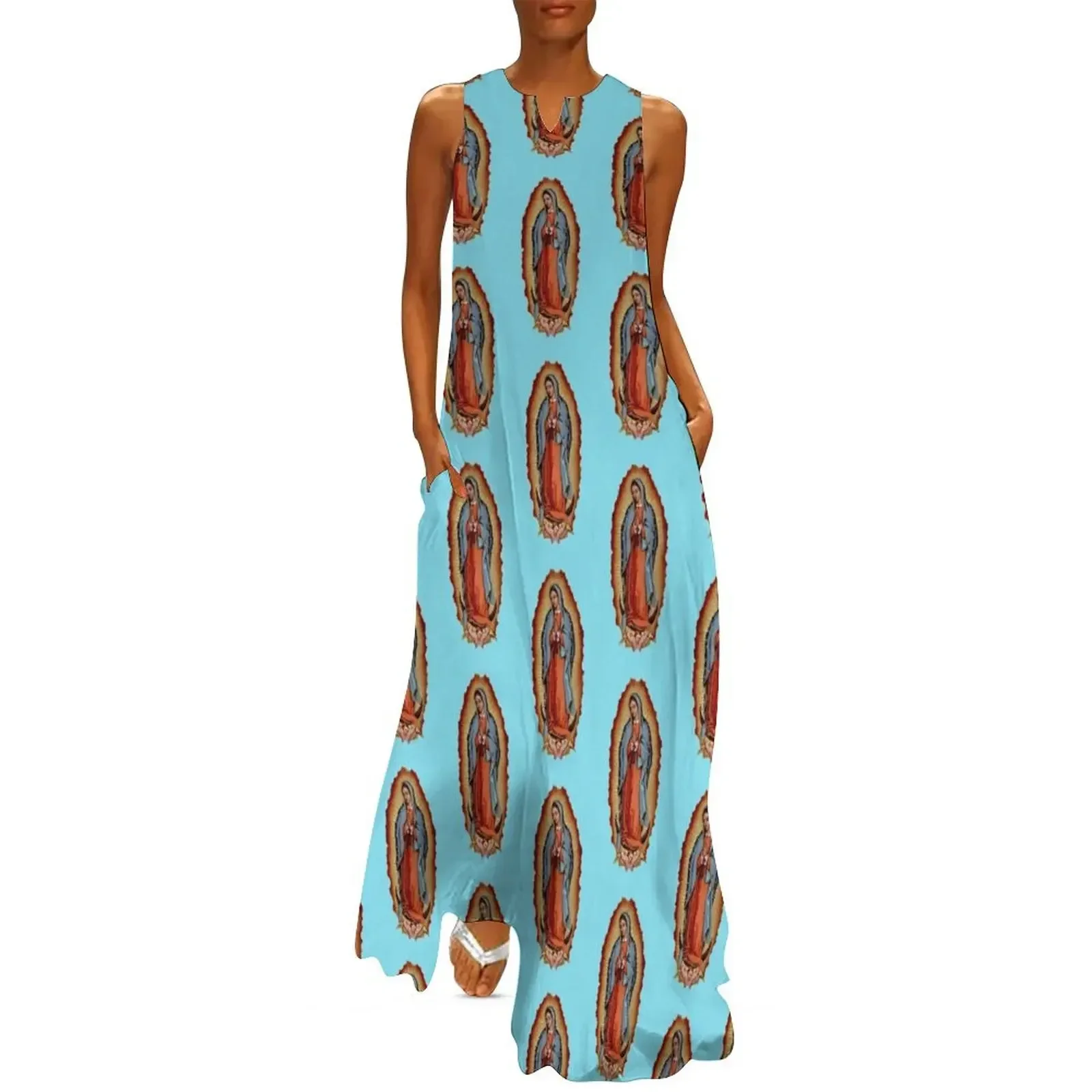 

Virgin / Virgen Mary Maria De Guadalupe Long Dress Cocktail of dresses Dress