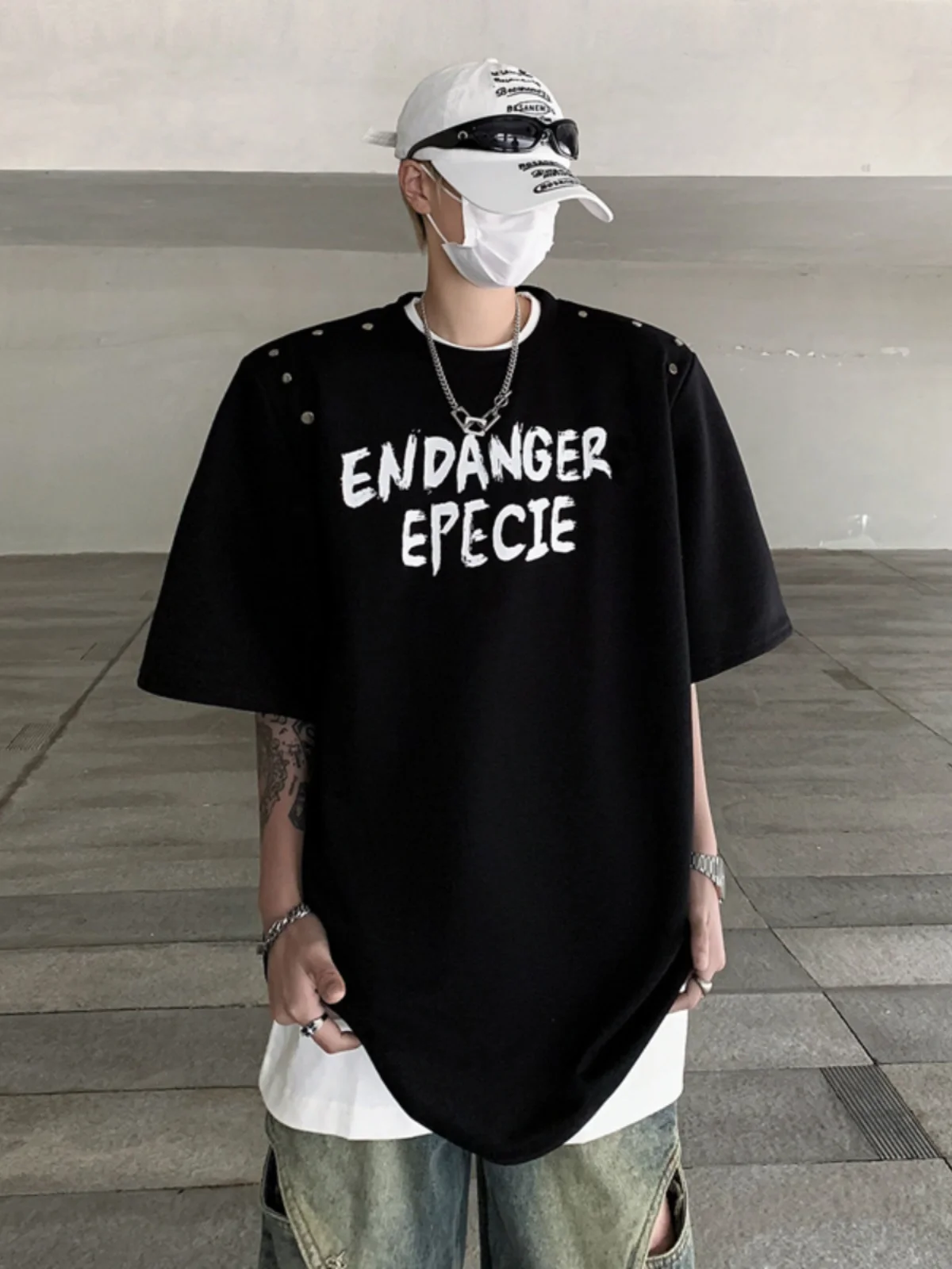 

Nail Design oulder Padded ort Sve T-irt Men's Summer Haome High-End f Sve American Sle Heavy-du Small C...