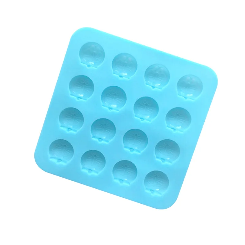 16 Even Cat Head Silicone Ice Grid Mold, Chocolate Mould Household Diy Baking Tool XG027