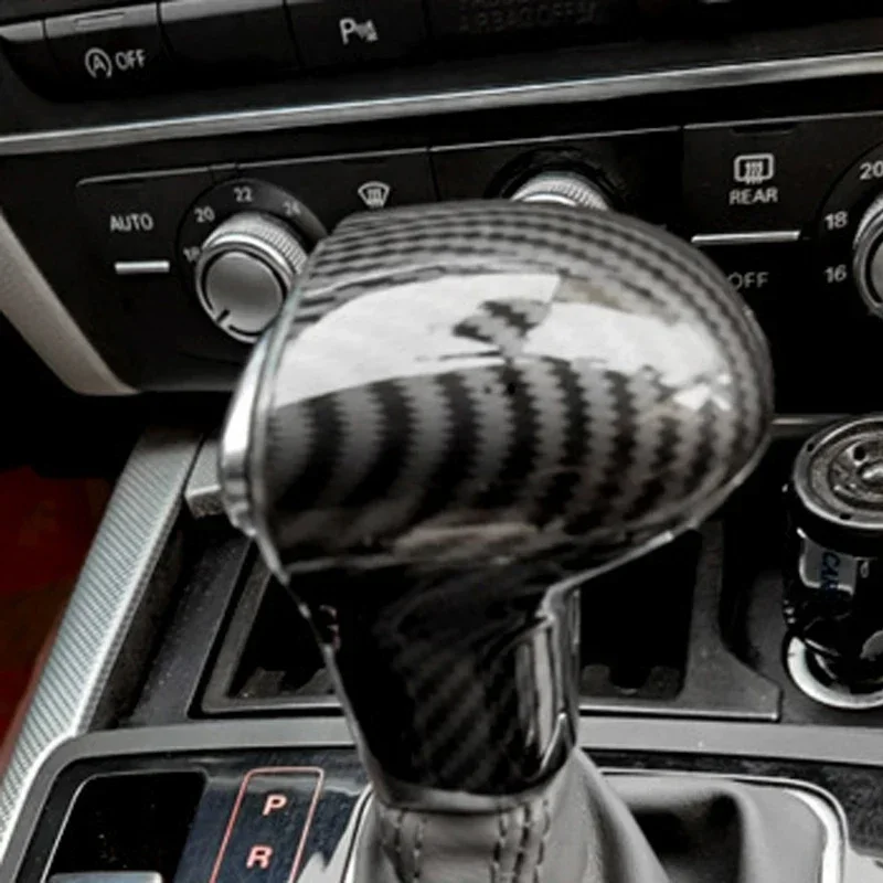 Für Audi A4 B8 A5 A6 C7 A7 Q5 Q7 2012 2013 2014 - 2016 Carbonfaser-Zubehör Auto-Handbremsabdeckung Aufkleber Schaltknauf-Abdeckung – Detail 6