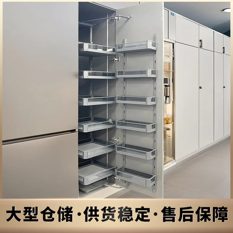 Extremely shallow cabinet, high cabinet, monster kitchen cabinet, open door, big monster, deep meal side seasoning, snack cabine