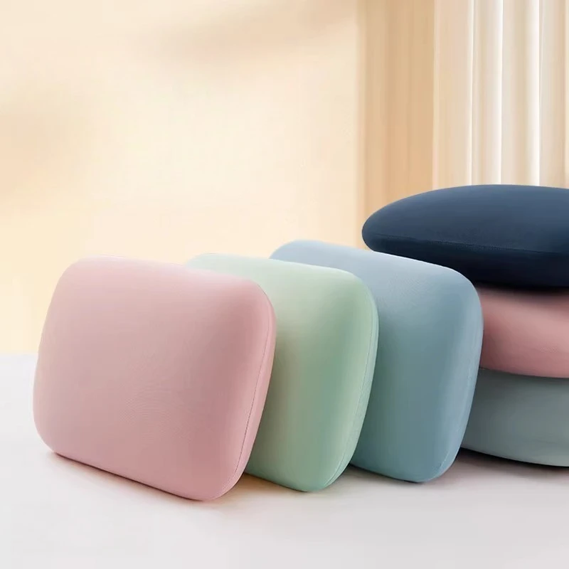 Office Soft Neck Pillow Fashion Macaron Color Cervical Support Travel Sleeping Pillow Comfortable Sponge Nap Pillow Portable