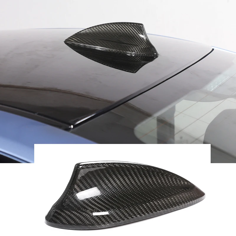 ل BMW 2 3 4 5 سلسلة F22 F30 F34 F32 G20 G30 صحيح ألياف الكربون سقف هوائي غطاء الزخرفية زعانف القرش قطع غيار السيارات #1