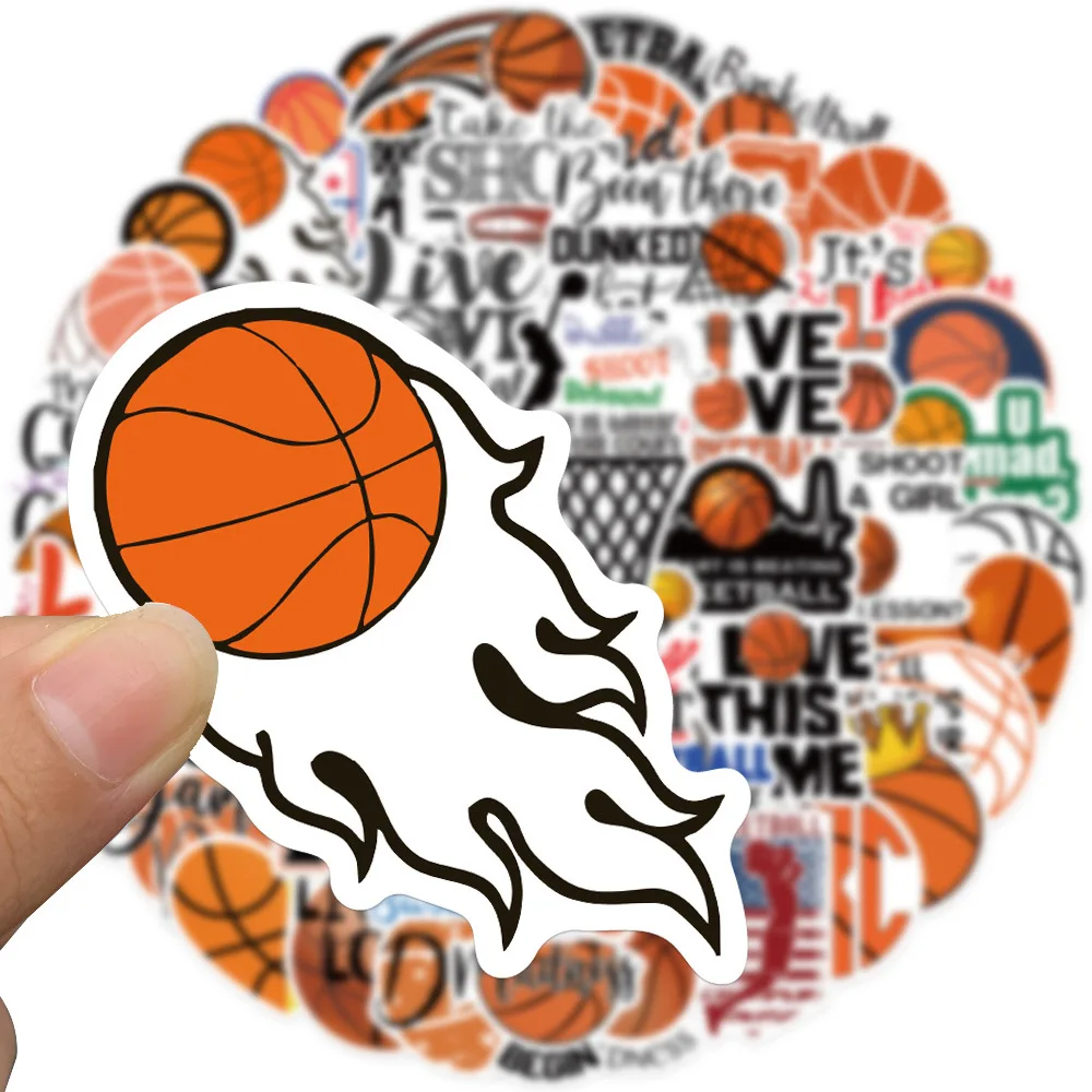 10/30/50pcs Love Sports Basketball Stickers Cartoon Decals Toys Graffiti DIY Notebook Luggage Laptop Skateboard Wall Kids Gifts