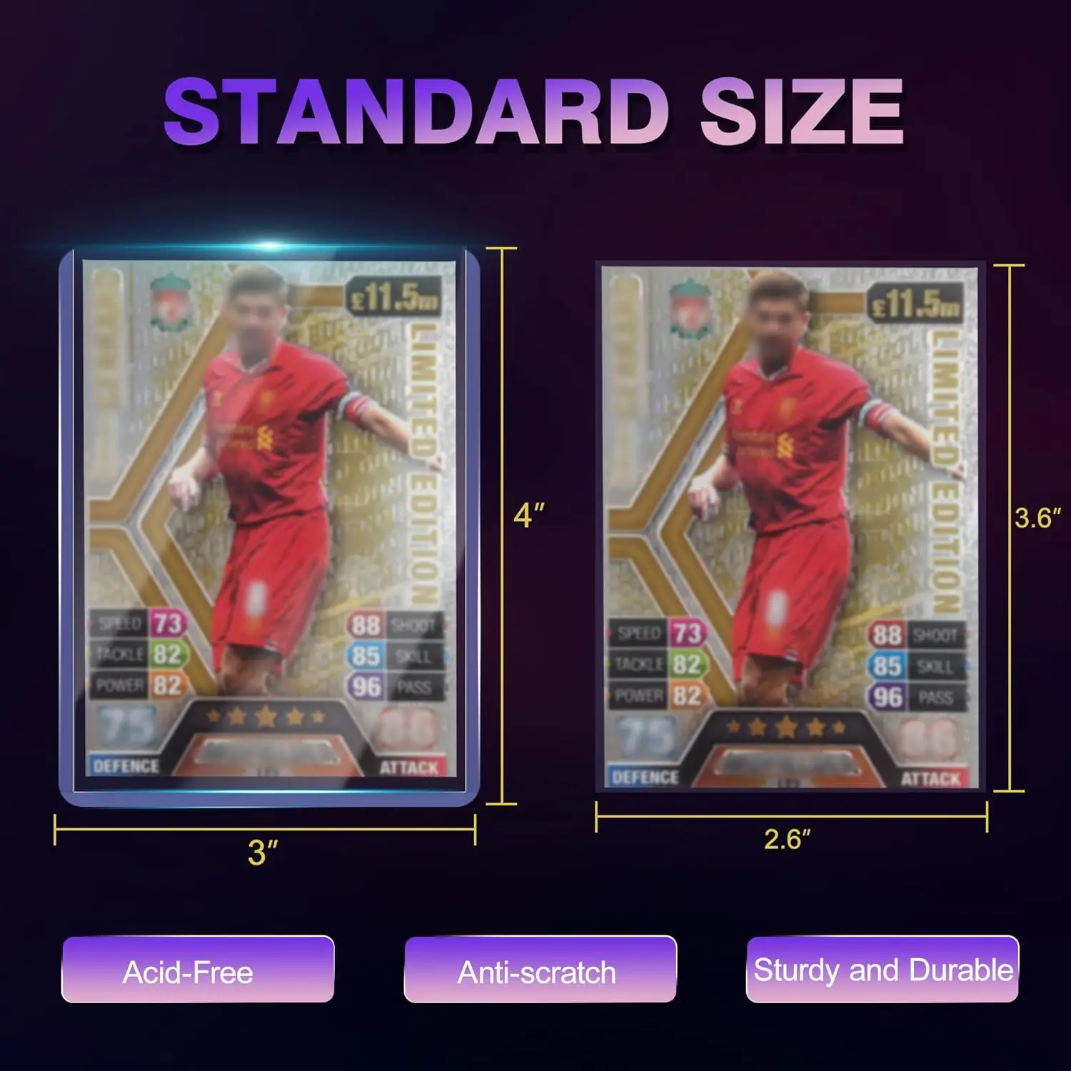 1000 Packs Card Sleeves 3x4 Inches Hard Plastic Trading Card Protectors for Baseball Sports Game Cards with 500 Hard and 500 Soft Sleeves