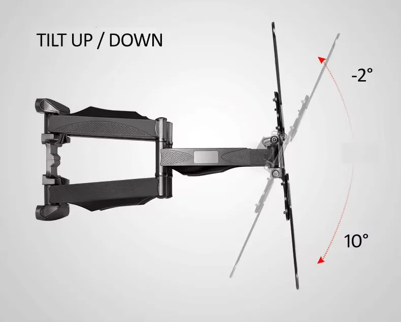 M5 P5 37"-70" 42" 50" 66" 6암 VESA 400X400 200X200 접이식 풀모션 LCD TV 벽걸이 브라켓, TV 리프트 메커니즘