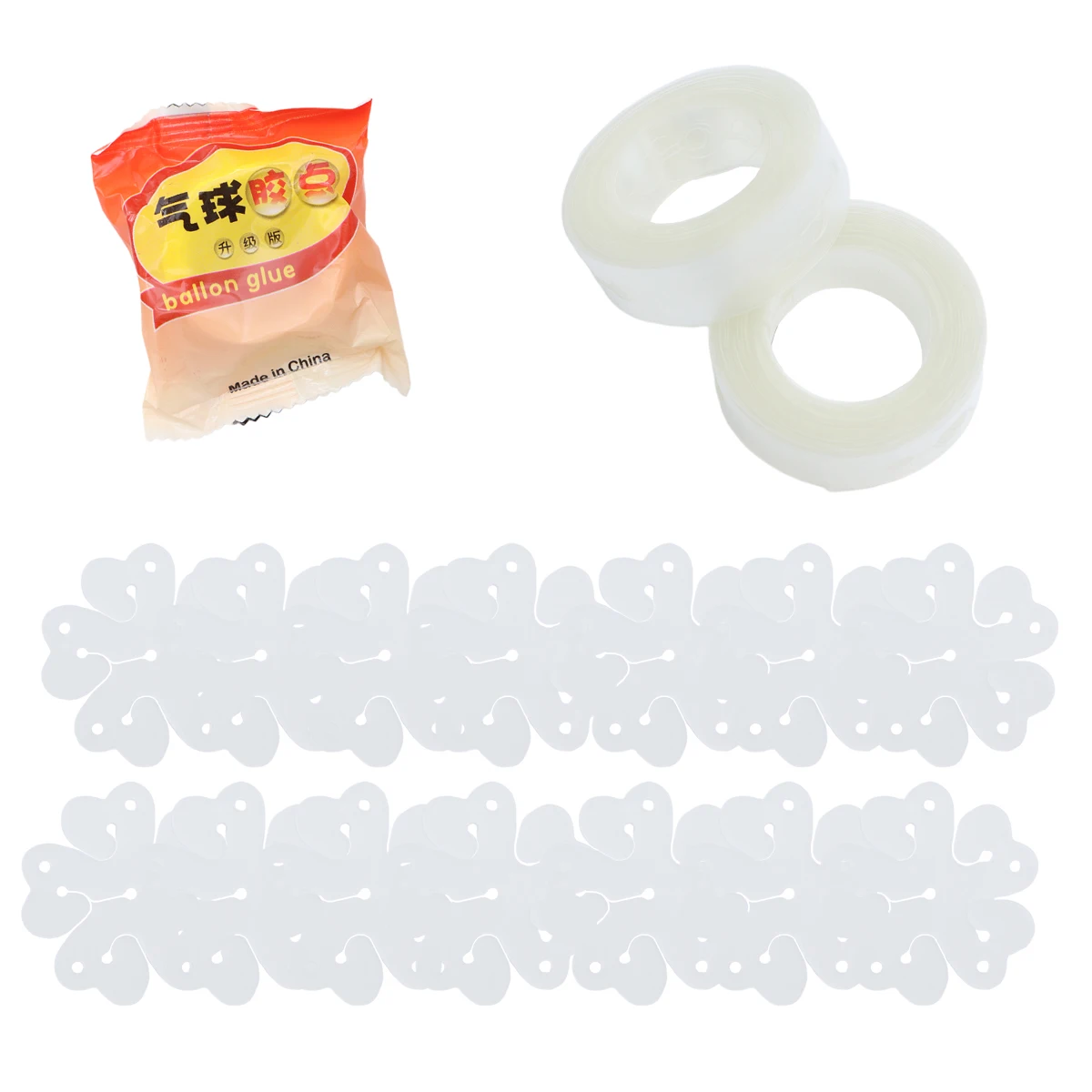 

2pcs 2 Balloon Tape Strip Kits 5m Pcs 2 Holes Glue Craft Point Holder Clips Party Decorations Wedding Birthday Garland